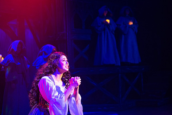 Theatre production performs Hunchback of Notre Dame in the Black Box theater.