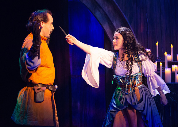 Theatre production performs Hunchback of Notre Dame in the Black Box theater.