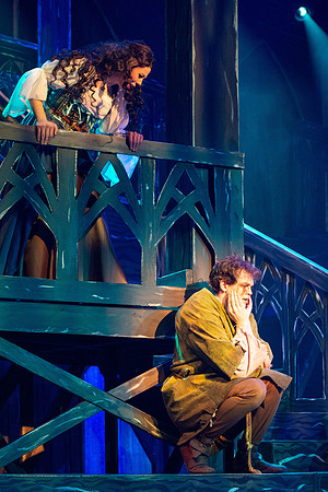 Theatre production performs Hunchback of Notre Dame in the Black Box theater.