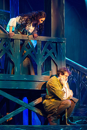 Theatre production performs Hunchback of Notre Dame in the Black Box theater.