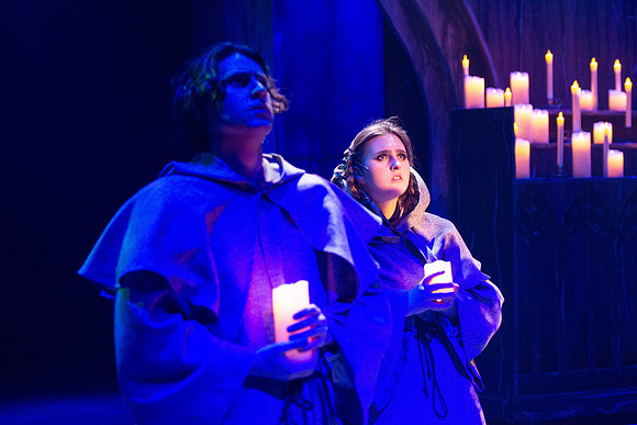 Theatre production performs Hunchback of Notre Dame in the Black Box theater.