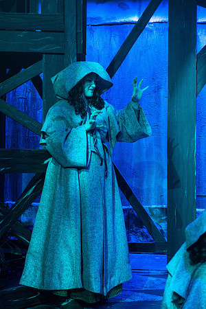Theatre production performs Hunchback of Notre Dame in the Black Box theater.