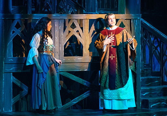 Theatre production performs Hunchback of Notre Dame in the Black Box theater.