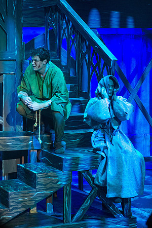 Theatre production performs Hunchback of Notre Dame in the Black Box theater.