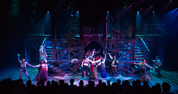 Theatre production performs Hunchback of Notre Dame in the Black Box theater.