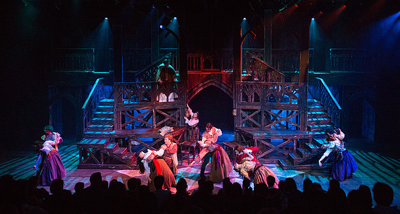 Theatre production performs Hunchback of Notre Dame in the Black Box theater.