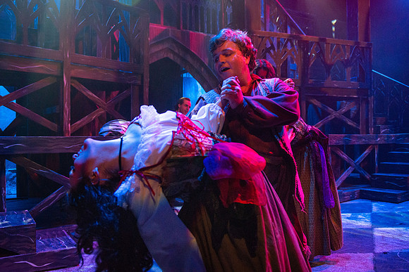 Theatre production performs Hunchback of Notre Dame in the Black Box theater.