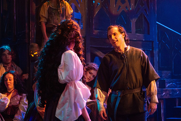 Theatre production performs Hunchback of Notre Dame in the Black Box theater.