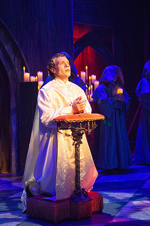 Theatre production performs Hunchback of Notre Dame in the Black Box theater.