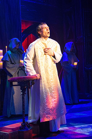 Theatre production performs Hunchback of Notre Dame in the Black Box theater.
