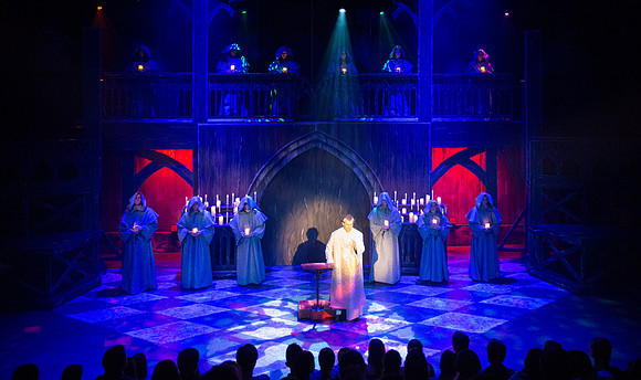 Theatre production performs Hunchback of Notre Dame in the Black Box theater.