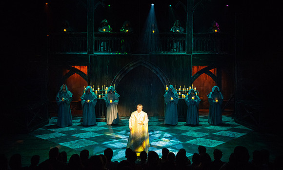 Theatre production performs Hunchback of Notre Dame in the Black Box theater.