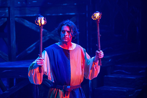 Theatre production performs Hunchback of Notre Dame in the Black Box theater.