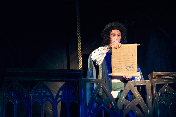 Theatre production performs Hunchback of Notre Dame in the Black Box theater.