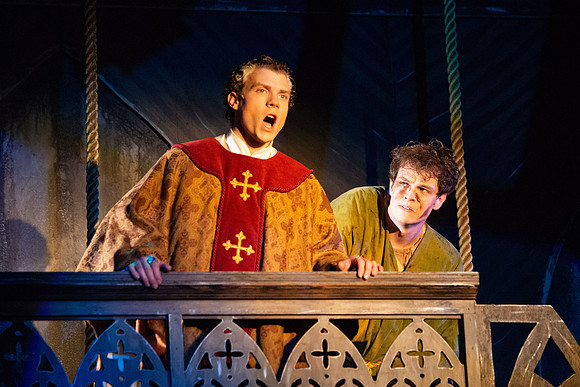 Theatre production performs Hunchback of Notre Dame in the Black Box theater.