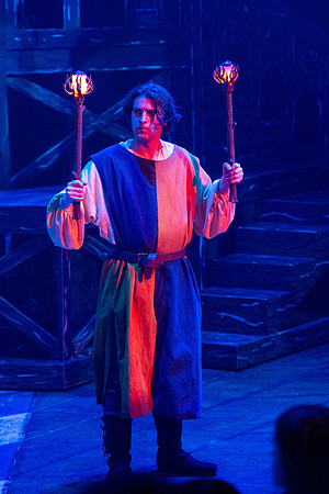 Theatre production performs Hunchback of Notre Dame in the Black Box theater.