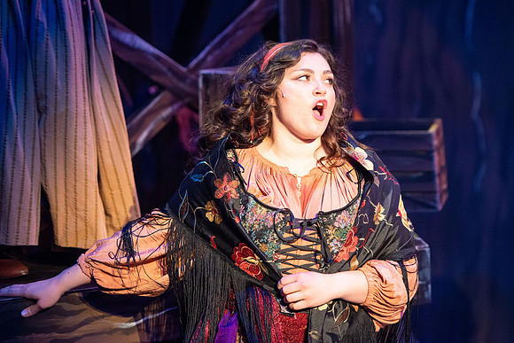 Theatre production performs Hunchback of Notre Dame in the Black Box theater.