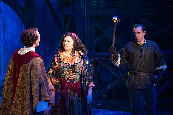 Theatre production performs Hunchback of Notre Dame in the Black Box theater.