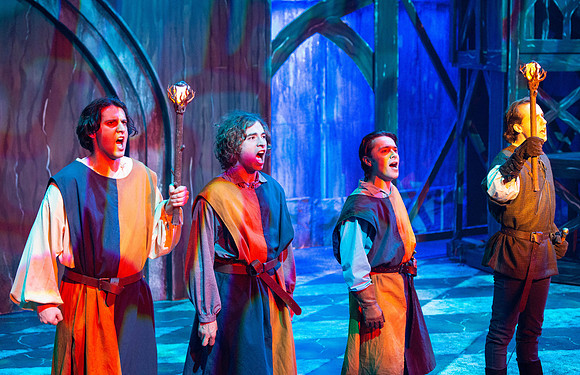 Theatre production performs Hunchback of Notre Dame in the Black Box theater.