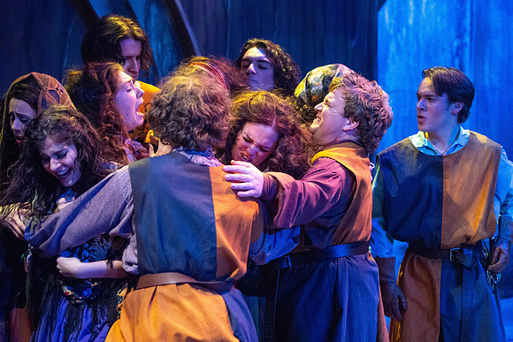 Theatre production performs Hunchback of Notre Dame in the Black Box theater.