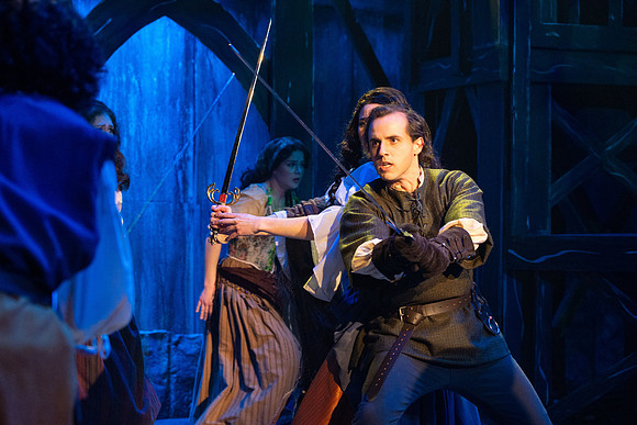 Theatre production performs Hunchback of Notre Dame in the Black Box theater.
