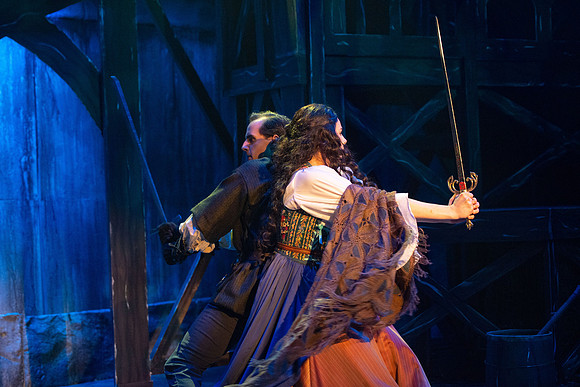 Theatre production performs Hunchback of Notre Dame in the Black Box theater.