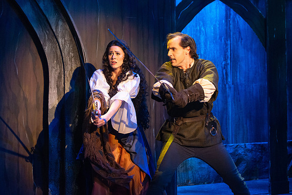 Theatre production performs Hunchback of Notre Dame in the Black Box theater.