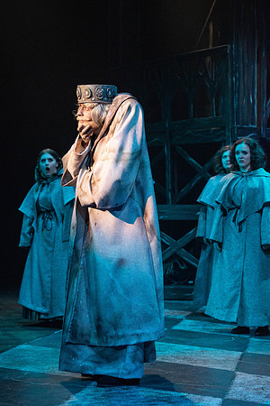 Theatre production performs Hunchback of Notre Dame in the Black Box theater.