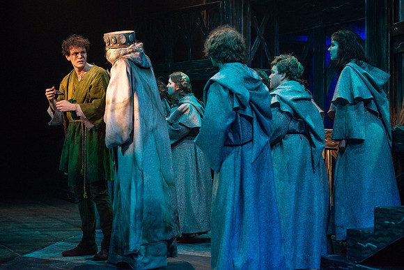 Theatre production performs Hunchback of Notre Dame in the Black Box theater.