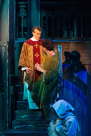 Theatre production performs Hunchback of Notre Dame in the Black Box theater.