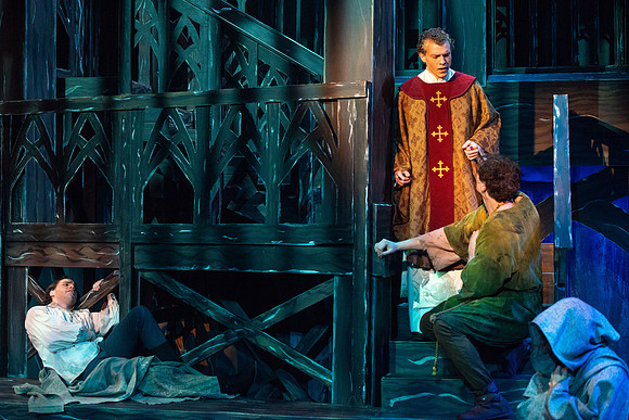 Theatre production performs Hunchback of Notre Dame in the Black Box theater.