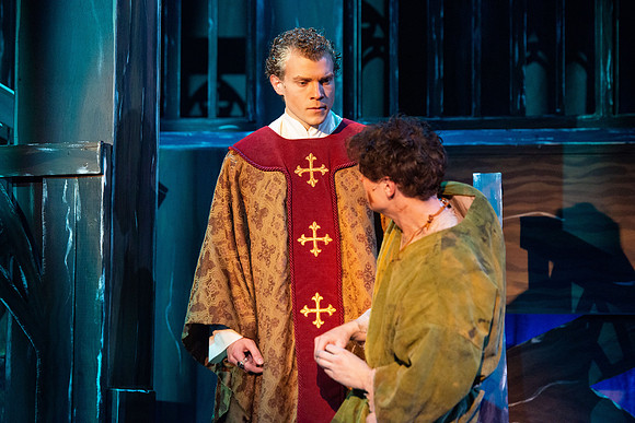 Theatre production performs Hunchback of Notre Dame in the Black Box theater.