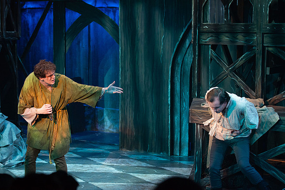 Theatre production performs Hunchback of Notre Dame in the Black Box theater.
