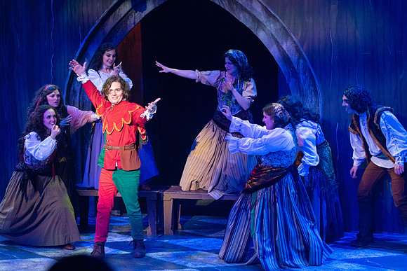 Theatre production performs Hunchback of Notre Dame in the Black Box theater.