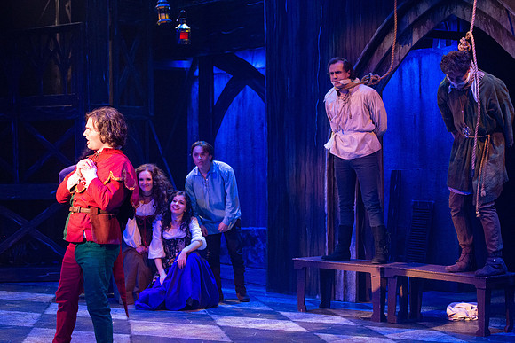 Theatre production performs Hunchback of Notre Dame in the Black Box theater.