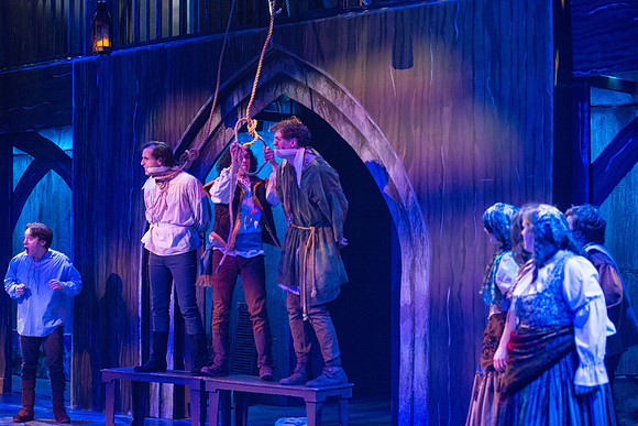 Theatre production performs Hunchback of Notre Dame in the Black Box theater.