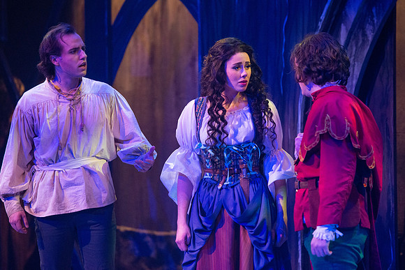 Theatre production performs Hunchback of Notre Dame in the Black Box theater.