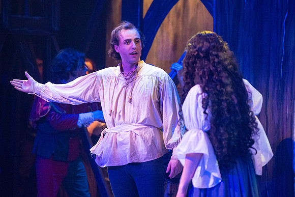 Theatre production performs Hunchback of Notre Dame in the Black Box theater.