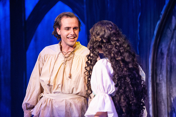 Theatre production performs Hunchback of Notre Dame in the Black Box theater.