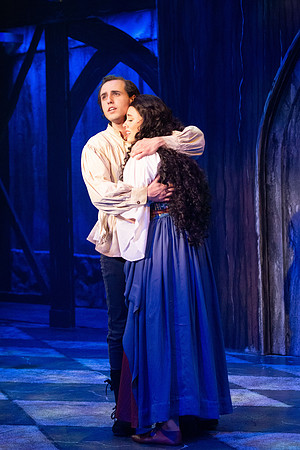 Theatre production performs Hunchback of Notre Dame in the Black Box theater.