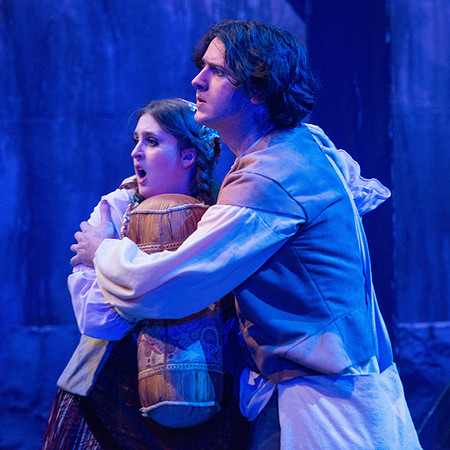 Theatre production performs Hunchback of Notre Dame in the Black Box theater.