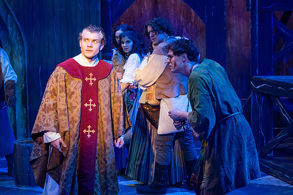 Theatre production performs Hunchback of Notre Dame in the Black Box theater.