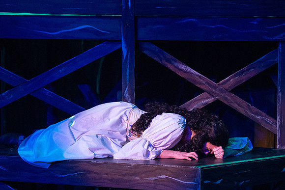 Theatre production performs Hunchback of Notre Dame in the Black Box theater.