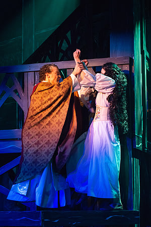 Theatre production performs Hunchback of Notre Dame in the Black Box theater.