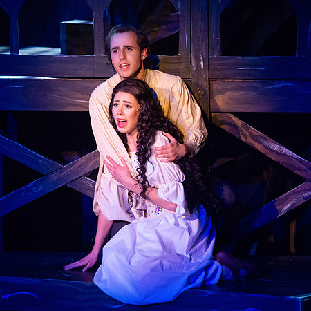 Theatre production performs Hunchback of Notre Dame in the Black Box theater.