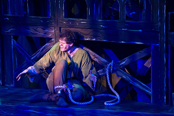 Theatre production performs Hunchback of Notre Dame in the Black Box theater.