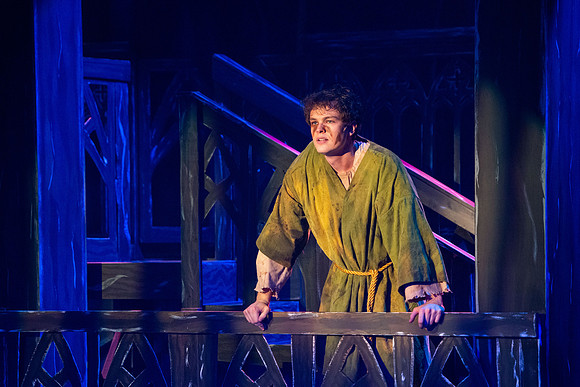 Theatre production performs Hunchback of Notre Dame in the Black Box theater.