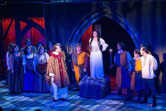 Theatre production performs Hunchback of Notre Dame in the Black Box theater.