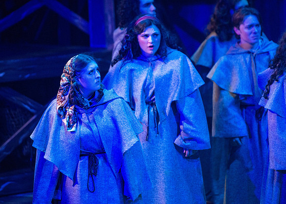 Theatre production performs Hunchback of Notre Dame in the Black Box theater.