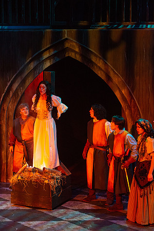 Theatre production performs Hunchback of Notre Dame in the Black Box theater.